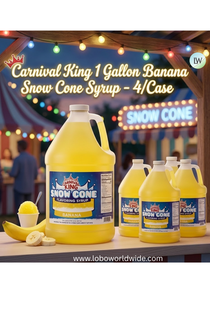 Carnival King 1 Gallon Cone Syrup- 4/Case (Various Flavours)