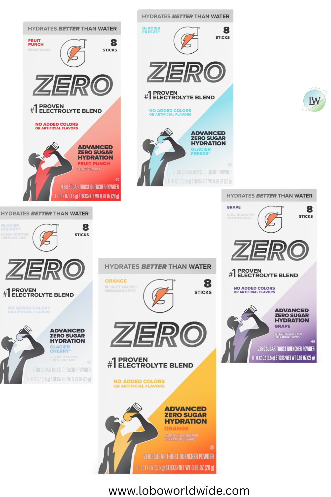 Gatorade Zero Sugar Hydration Variety Pack - 40 Sticks