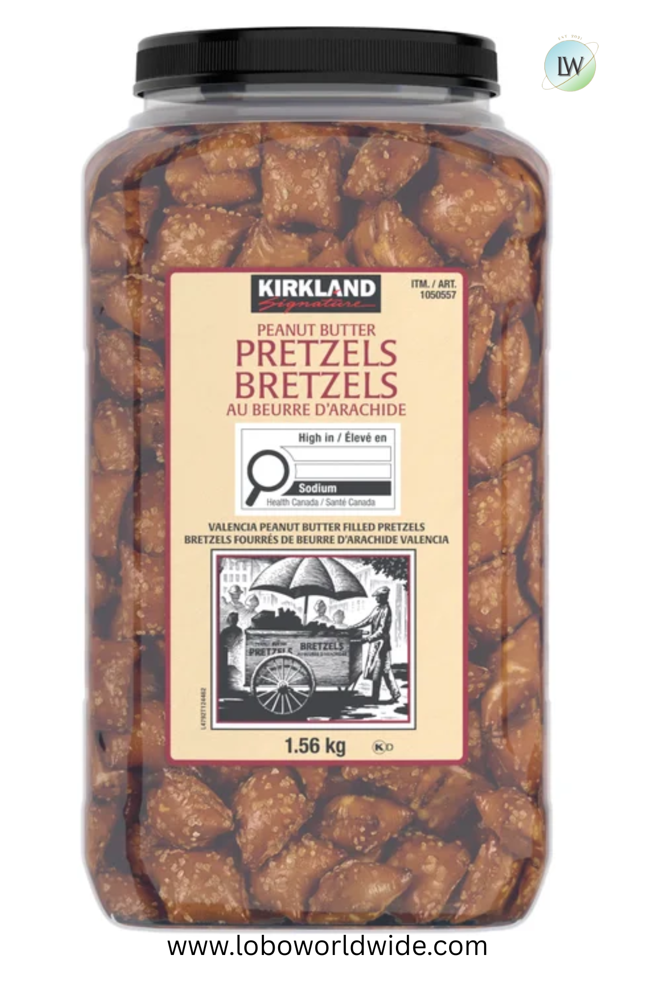 Kirkland Signature Peanut Butter Pretzels, 1.56 kg