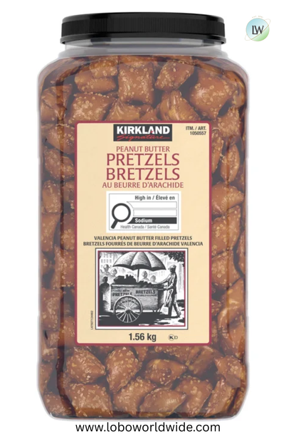 Kirkland Signature Peanut Butter Pretzels, 1.56 kg