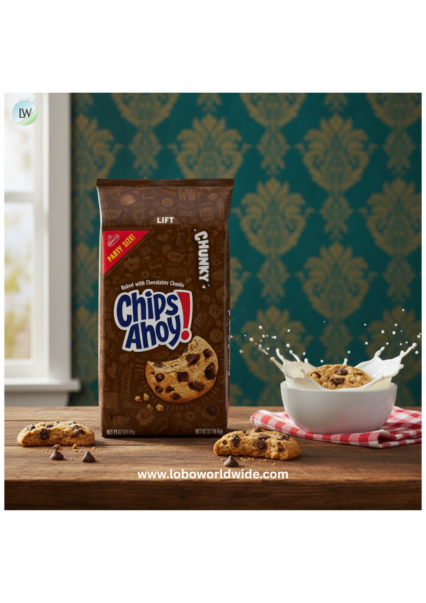 CHIPS AHOY! Chunky Chocolate Chip Cookies, Party Size, 24.75 oz