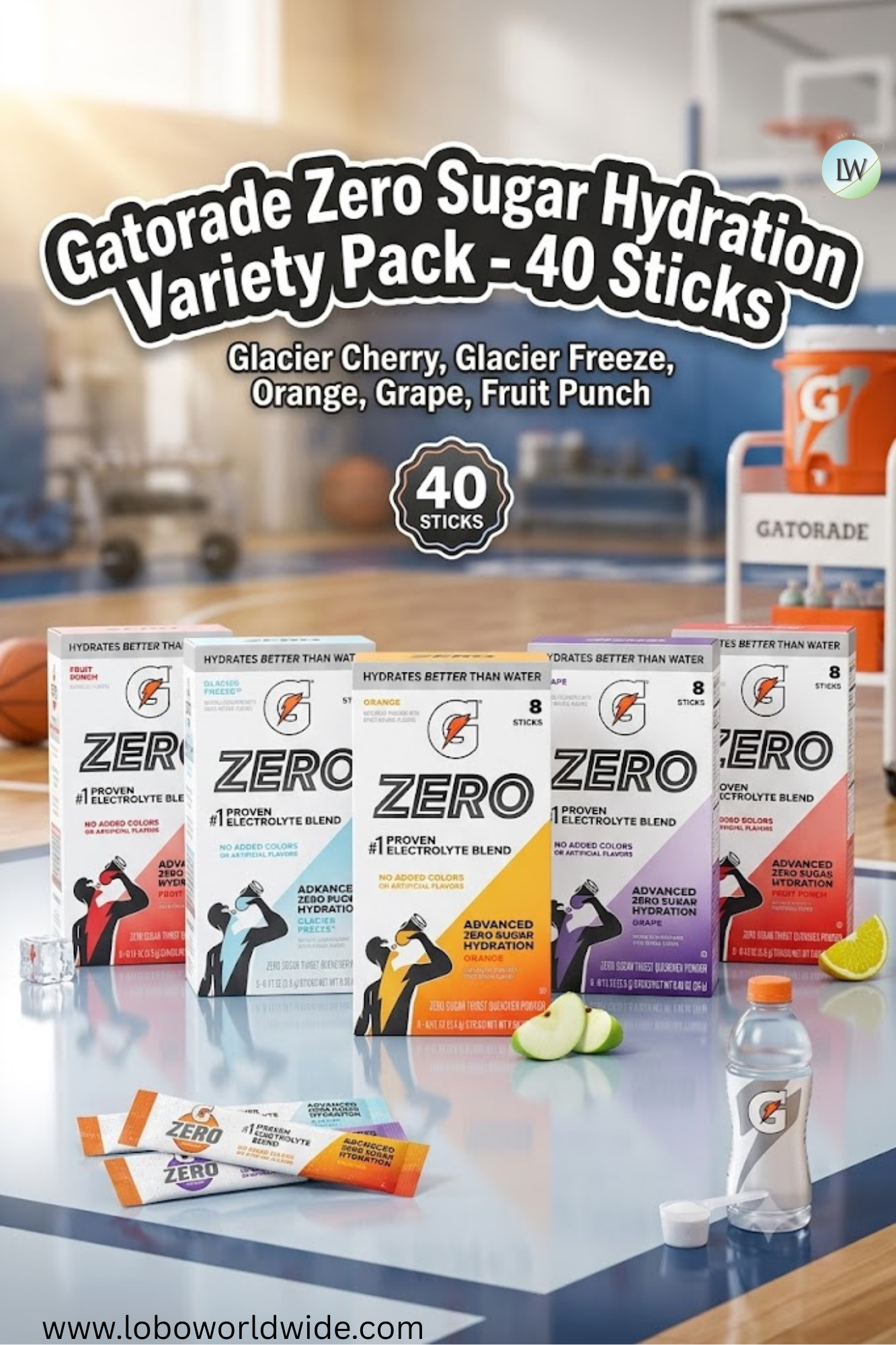 Gatorade Zero Sugar Hydration Variety Pack - 40 Sticks