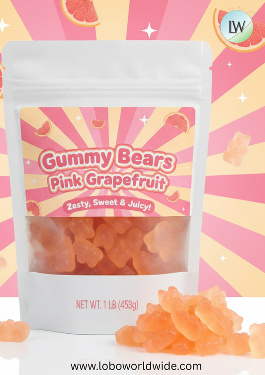 Gummy Bears Pink Grapefruit(Various Sizes)