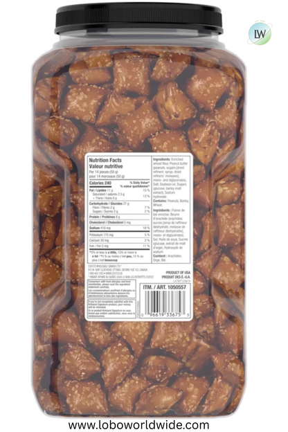 Kirkland Signature Peanut Butter Pretzels, 1.56 kg