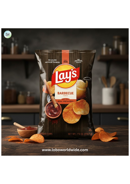 Lay's Barbecue Flavored Potato Chips 7.75 Ounce Bag