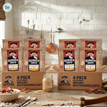 Quaker Old Fashioned Rolled Oats, USDA Organic, Non GMO Project Verified, 24oz Resealable Bags