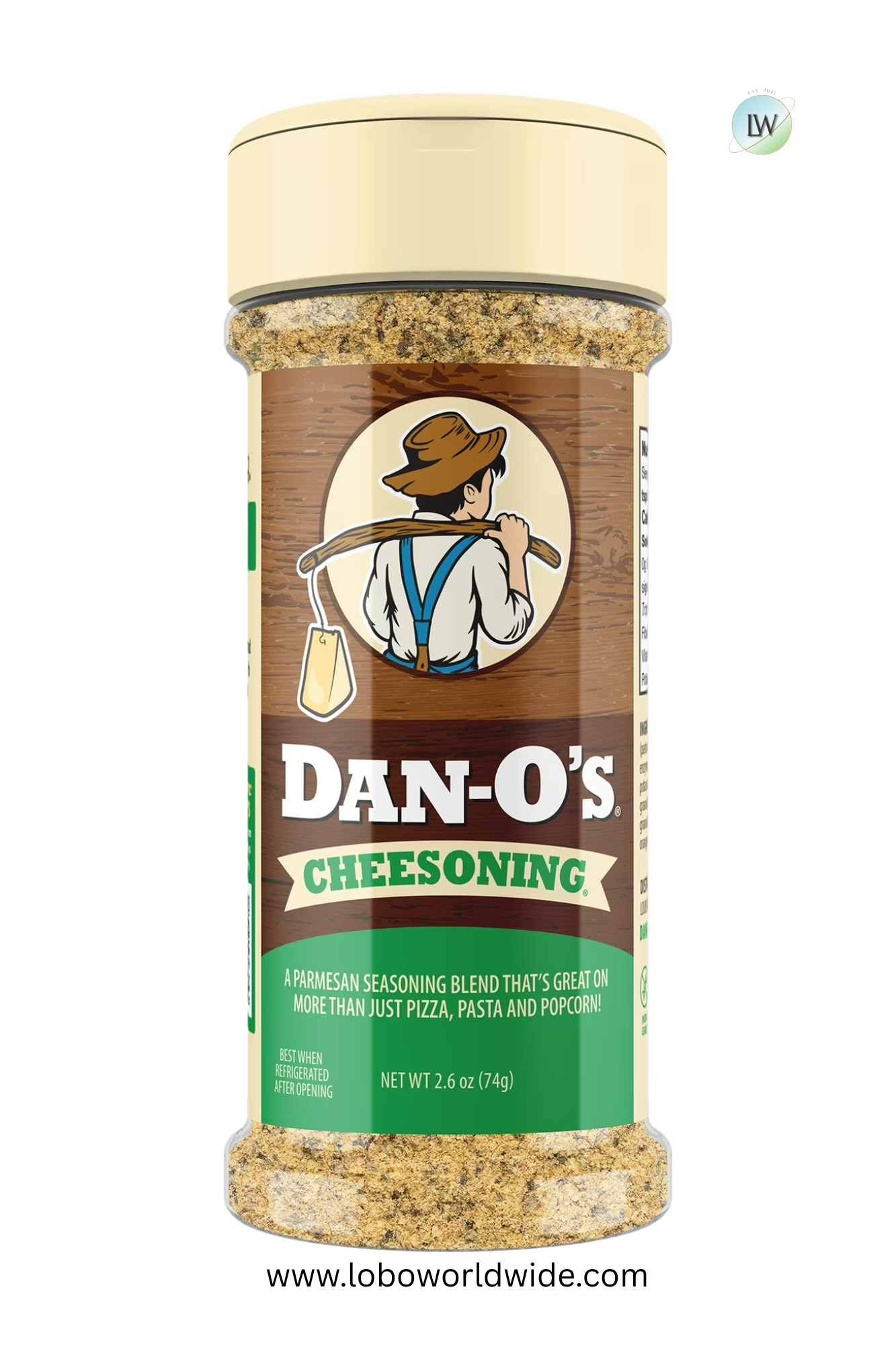 Dan-O's Cheesoning Seasoning - All-Purpose - Parmesan, Italian, Pasta Seasoning - Small bottle (2.6 oz)