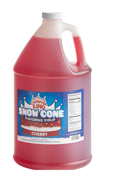 Carnival King 1 Gallon Cone Syrup(Various Flavours)