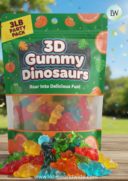 3D Gummy Dinosaurs(Various Sizes)