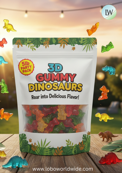 3D Gummy Dinosaurs(Various Sizes)