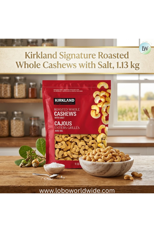 Kirkland Signature Roasted Whole Cashews with Salt, 1.13 kg