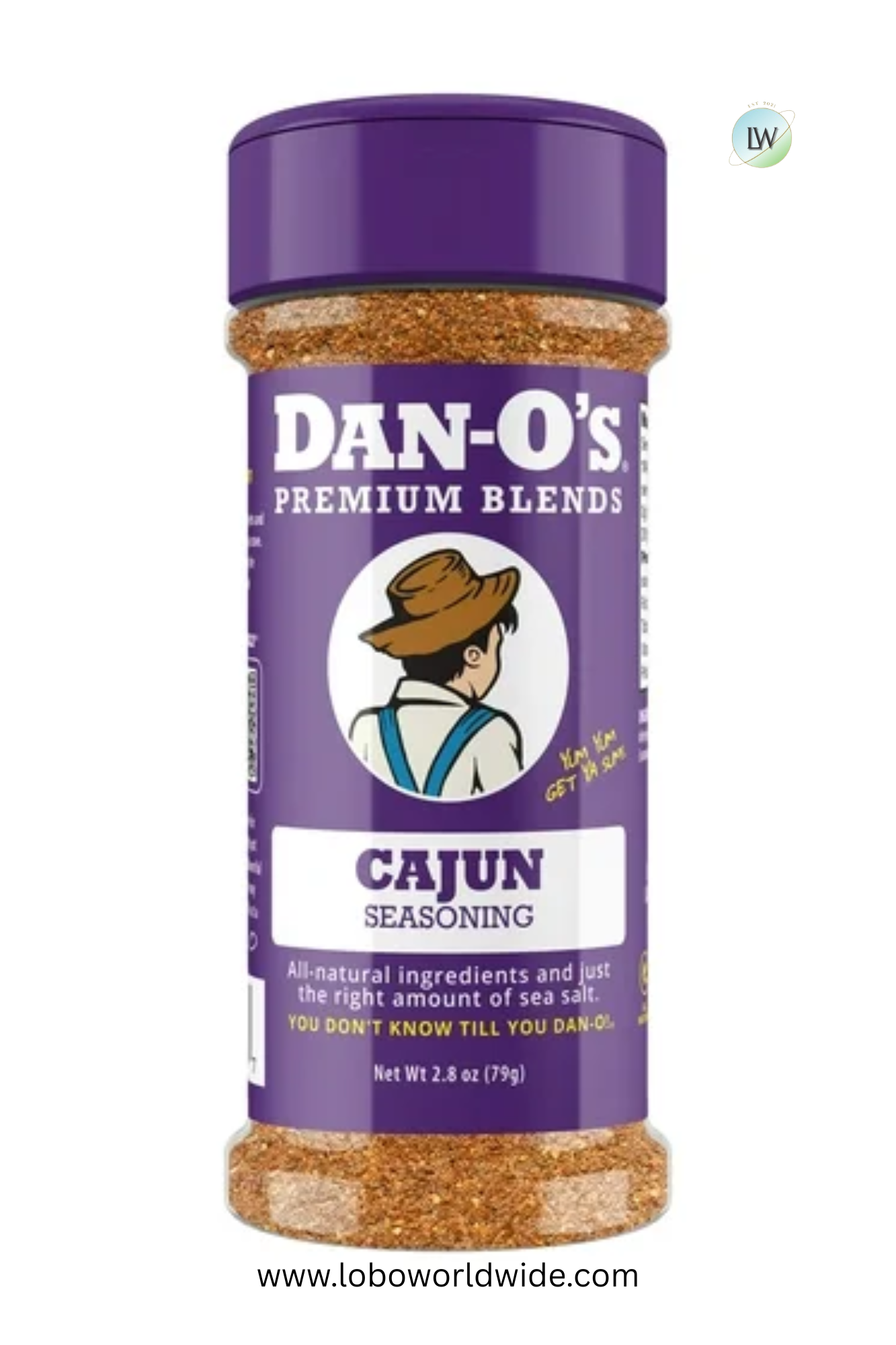 Dan-O's Cajun Seasoning - All-Purpose Seasoning - Great for cooking and grilling anything - Small bottle (2.8 oz)