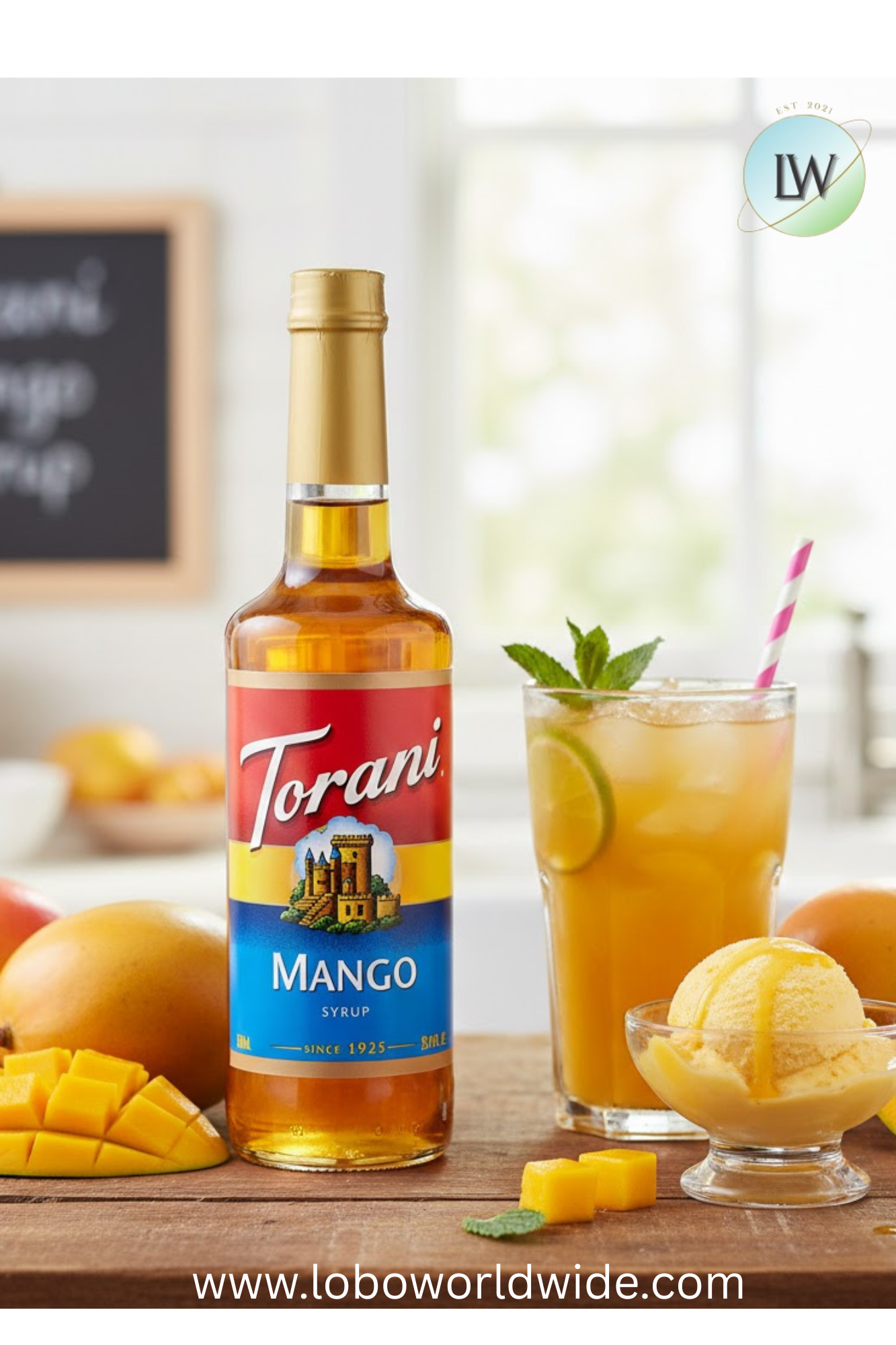 Torani Flavoring / Fruit Syrup 750 mL Glass Bottle-12/Case (Various flavors)