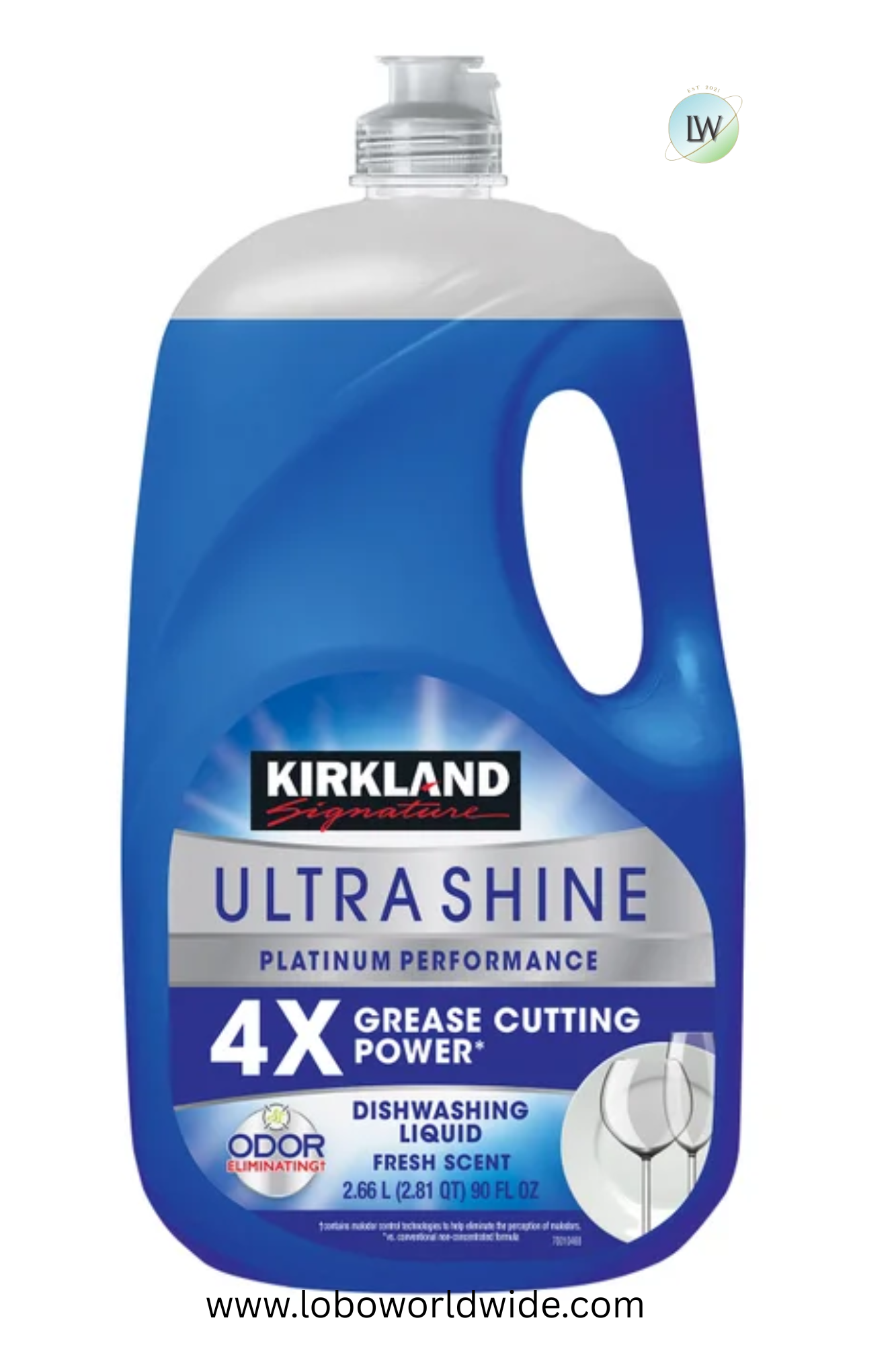 Kirkland Signature Ultra Shine Liquid Dish Soap, Fresh, 90 fl. oz.