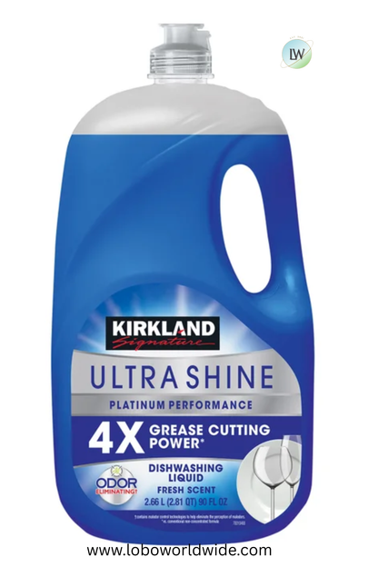 Kirkland Signature Ultra Shine Liquid Dish Soap, Fresh, 90 fl. oz.