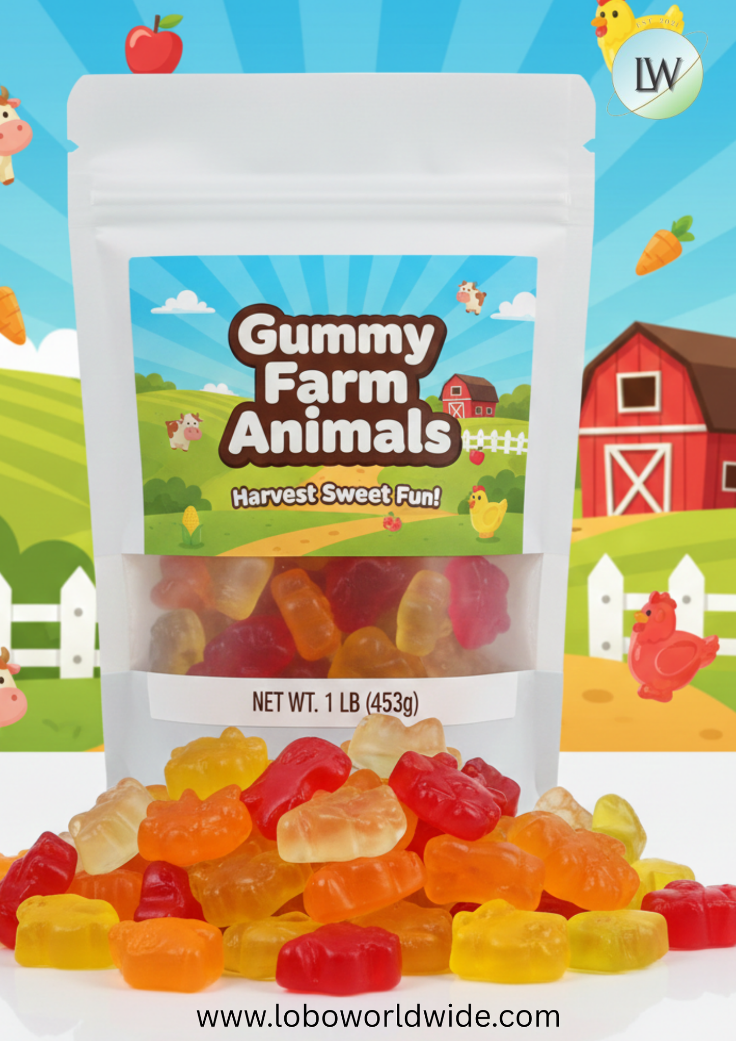 Gummy Farm Animals(Various Sizes)