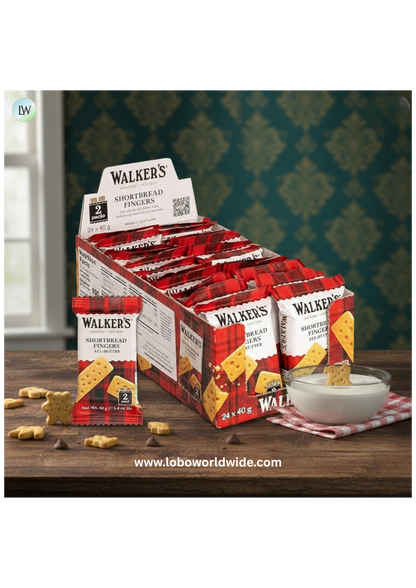 Walkers Shortbread Fingers, 2-Count Cookies Packages (Pack of 24)