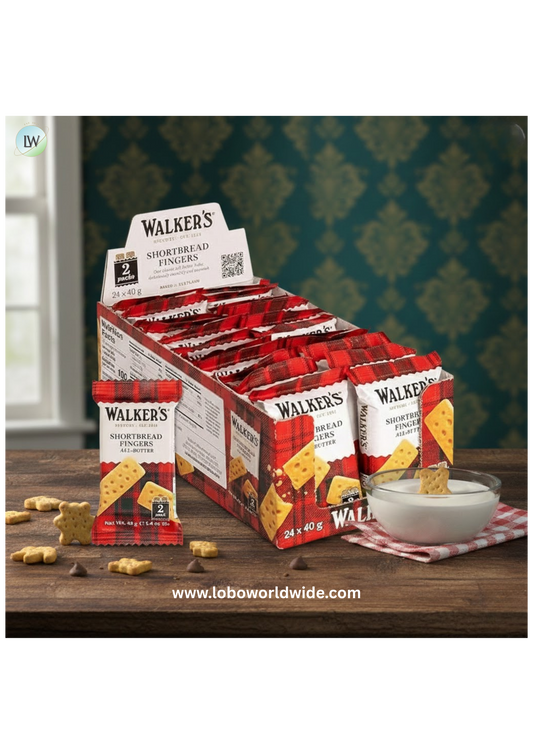 Walkers Shortbread Fingers, 2-Count Cookies Packages (Pack of 24)
