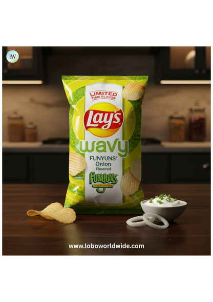 Lay's Wavy Funyuns Onion Flavored Potato Chips, 7.5 oz
