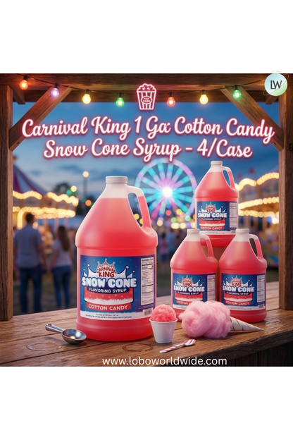 Carnival King 1 Gallon Cone Syrup- 4/Case (Various Flavours)