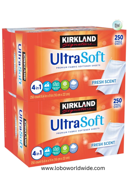 Kirkland Signature Fabric Softener Sheets, 250-count, 2-pack