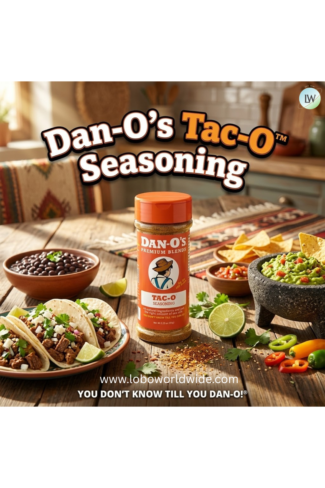 Dan-O's Tac-O™ Seasoning - All-Purpose Taco Seasoning