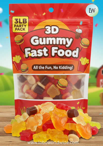 3D Gummy Fast Food(Various Sizes)