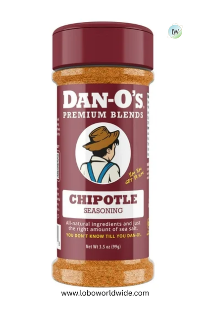 Dan-O's Chipotle Seasoning - All-Purpose Seasoning - Great for grilling & smoking anything - Small bottle (3.5 oz)