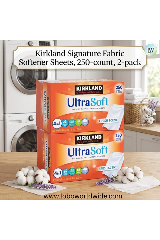 Kirkland Signature Fabric Softener Sheets, 250-count, 2-pack