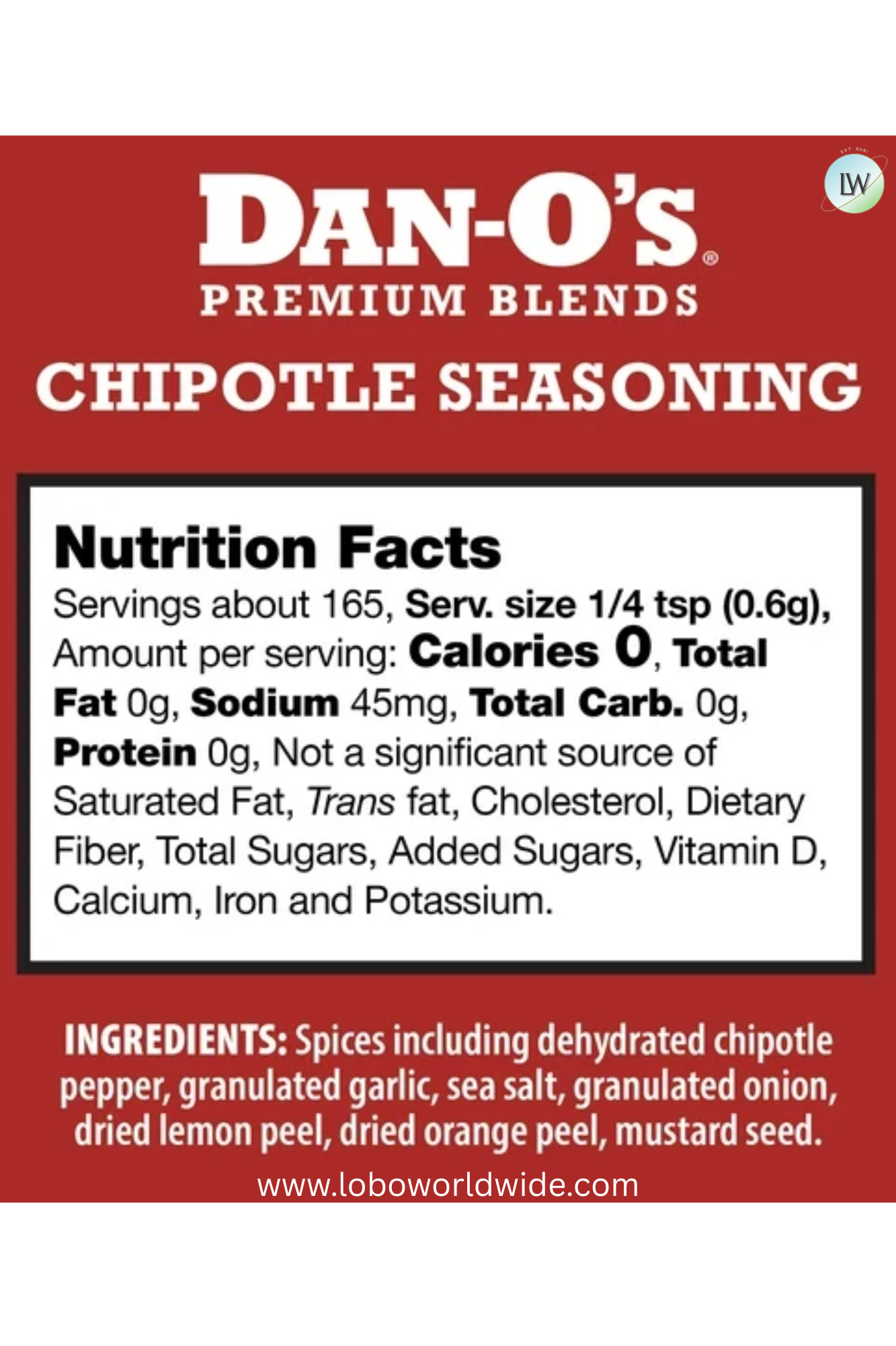 Dan-O's Chipotle Seasoning - All-Purpose Seasoning - Great for grilling & smoking anything - Small bottle (3.5 oz)