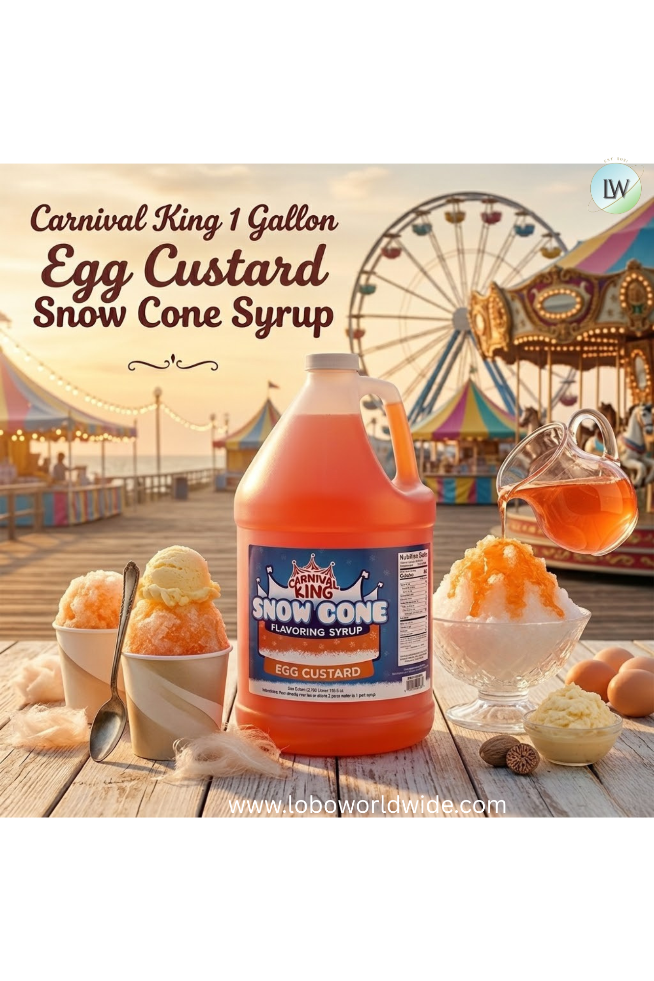 Carnival King 1 Gallon Cone Syrup(Various Flavours)