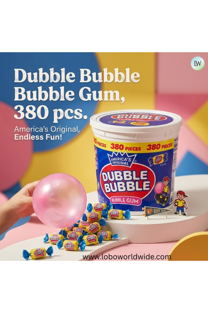 Dubble Bubble, Bubble Gum, 380 ct.
