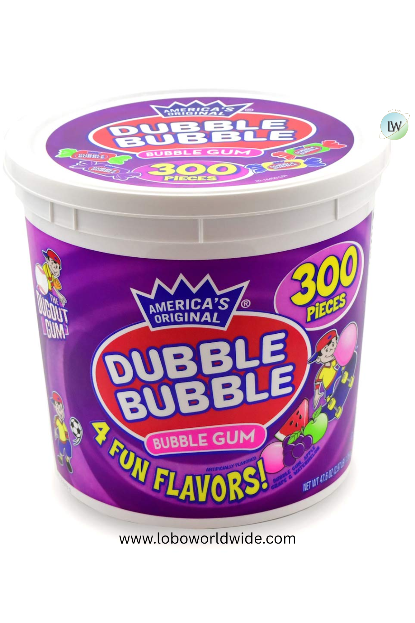 Dubble Bubble Tootsie Roll Gum, Variety pack, 47.6 oz. 300 ct