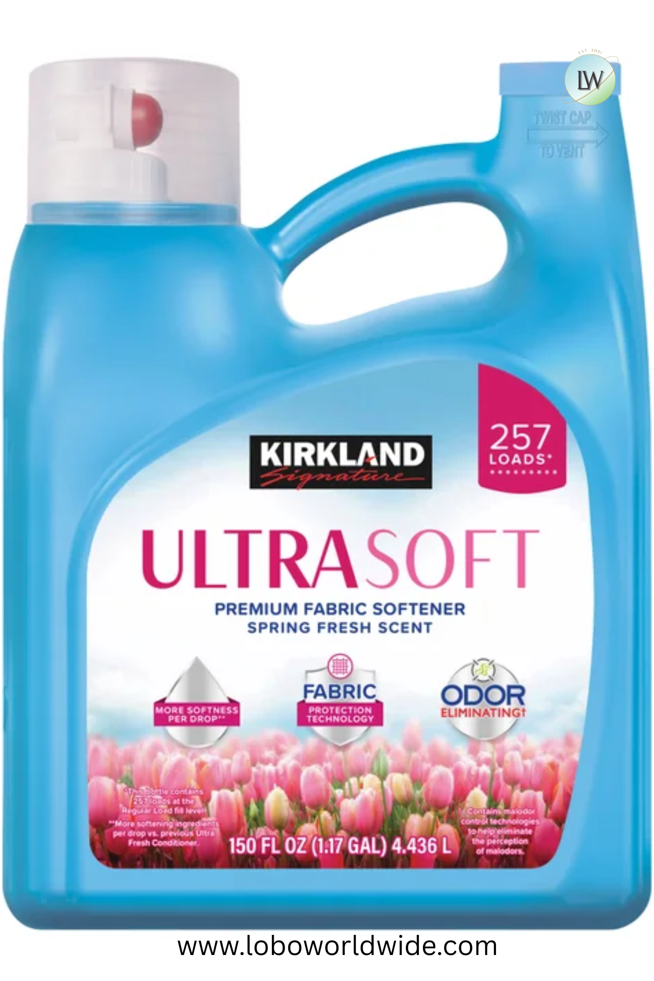 Kirkland Signature Ultra Soft Fabric Softener, 257 Loads, 150 fl oz