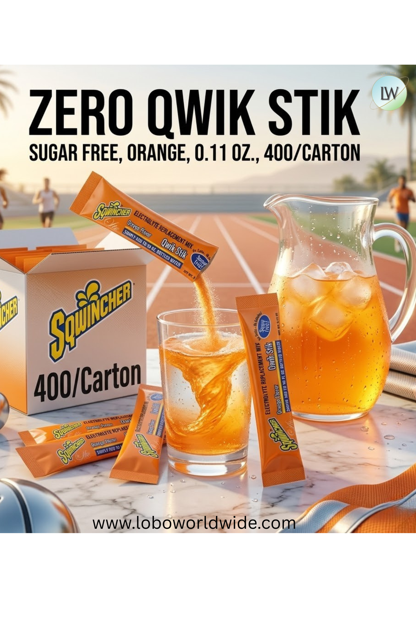 Sqwincher Zero Qwik Stik Sugar Free, 0.11 oz., 400/Carton(Various Flavours)