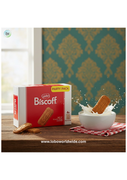 Lotus Biscoff Cookies, 17.6oz, 4 Freshpacks of 16 Cookies