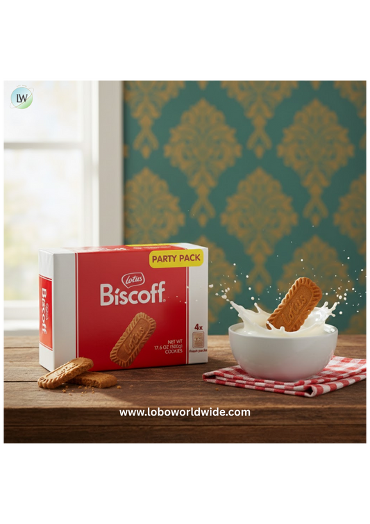 Lotus Biscoff Cookies, 17.6oz, 4 Freshpacks of 16 Cookies