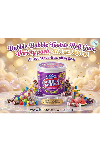 Dubble Bubble Tootsie Roll Gum, Variety pack, 47.6 oz. 300 ct