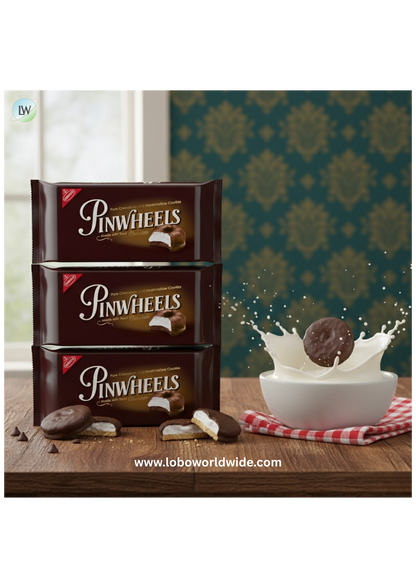 (3 pack) Pinwheels Pure Chocolate & Marshmallow Cookies, 12 oz