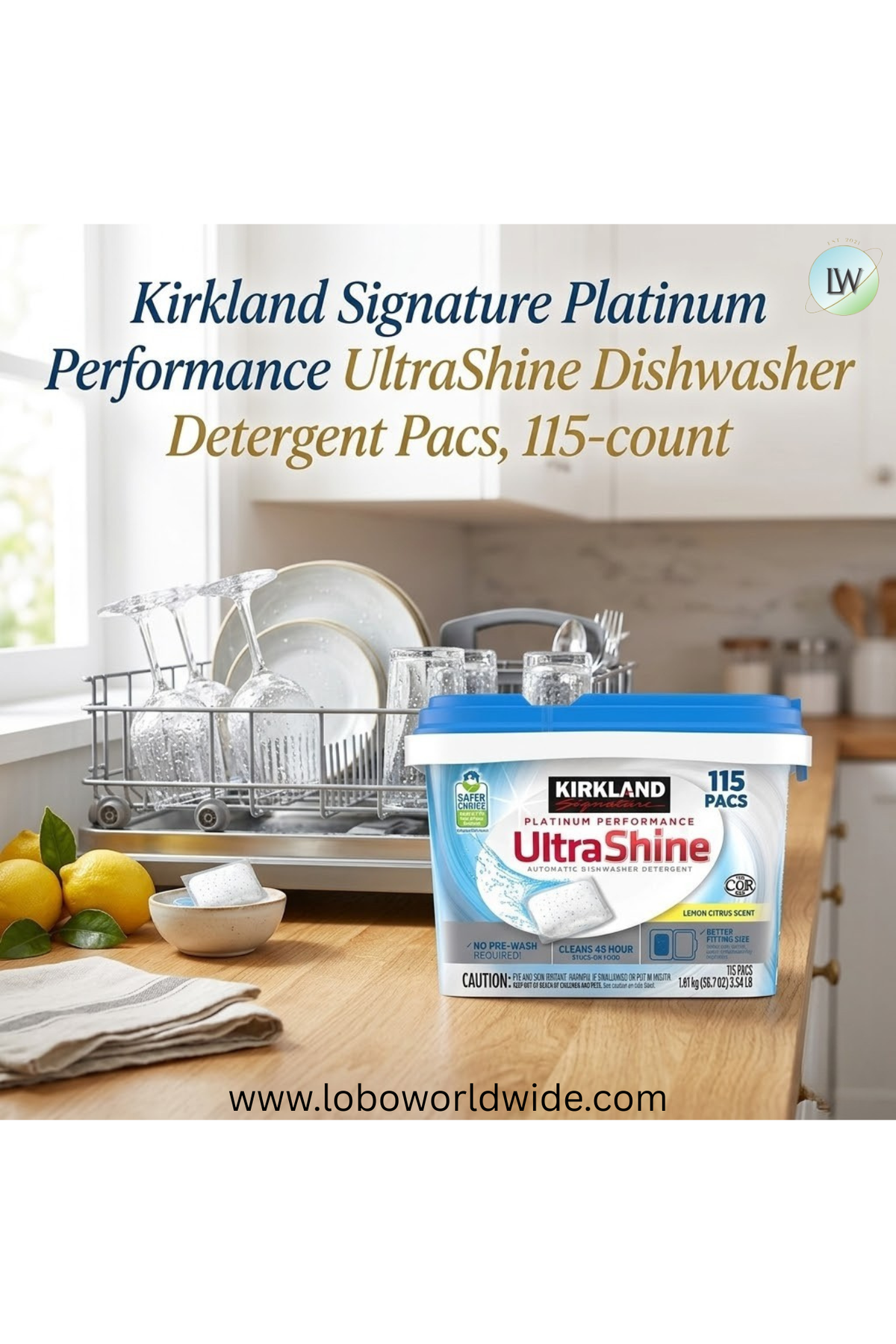 Kirkland Signature Platinum Performance UltraShine Dishwasher Detergen ...