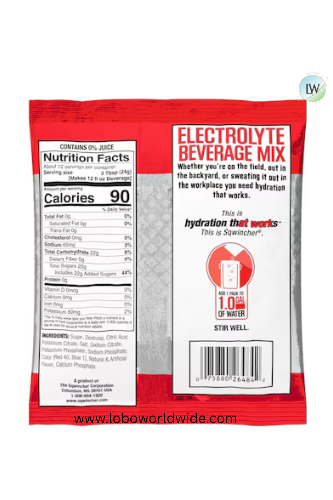 Sqwincher Sports Drink Mix Powder 9.5 oz.PK20(Various Flavours)