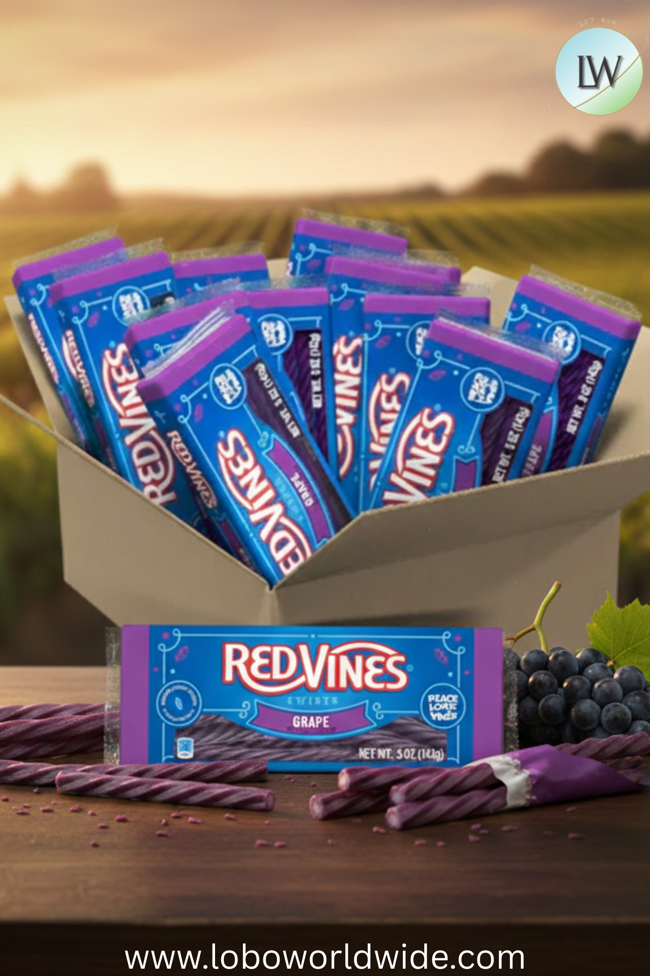 Red Vines Grape Licorice Twists, 5oz Tray