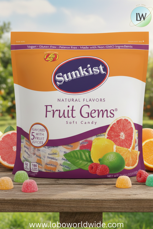 Sunkist Fruit Gems Assorted Soft Candy, 2 lbs
