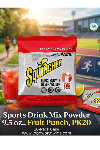 Sqwincher Sports Drink Mix Powder 9.5 oz.PK20(Various Flavours)