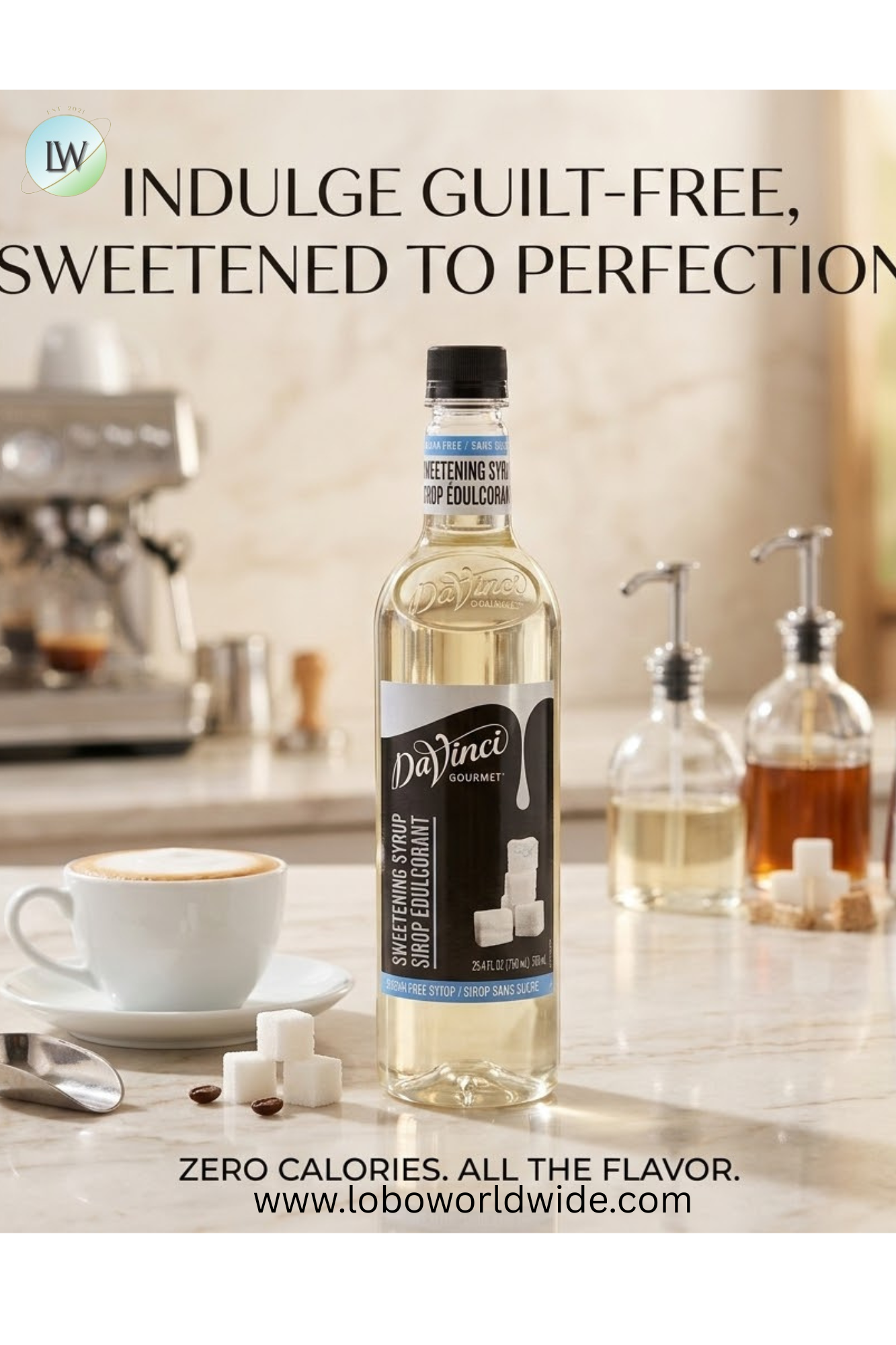 DaVinci Gourmet Sugar Free Flavoring Syrup 750 mL(Various Sizes)