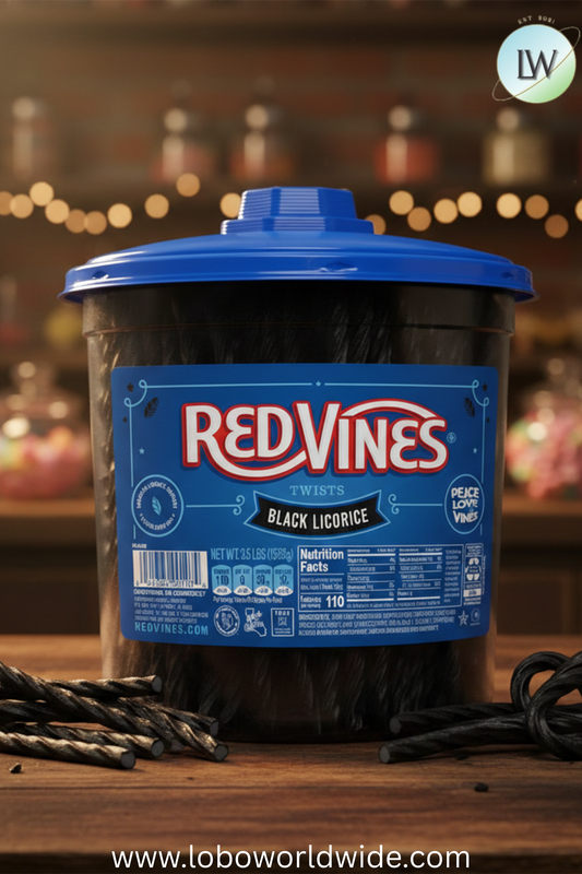 Red Vines Black Licorice Twists, 3.5LB Jar
