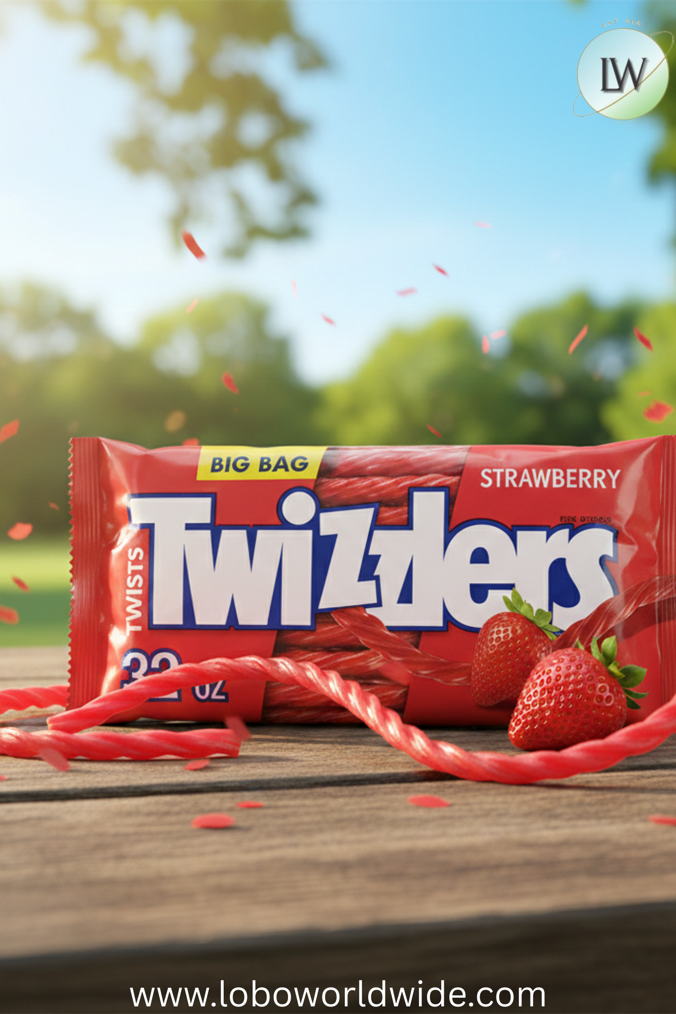 Twizzlers Twists Strawberry Flavored Licorice Style Chewy Candy, Big Bag 32 oz
