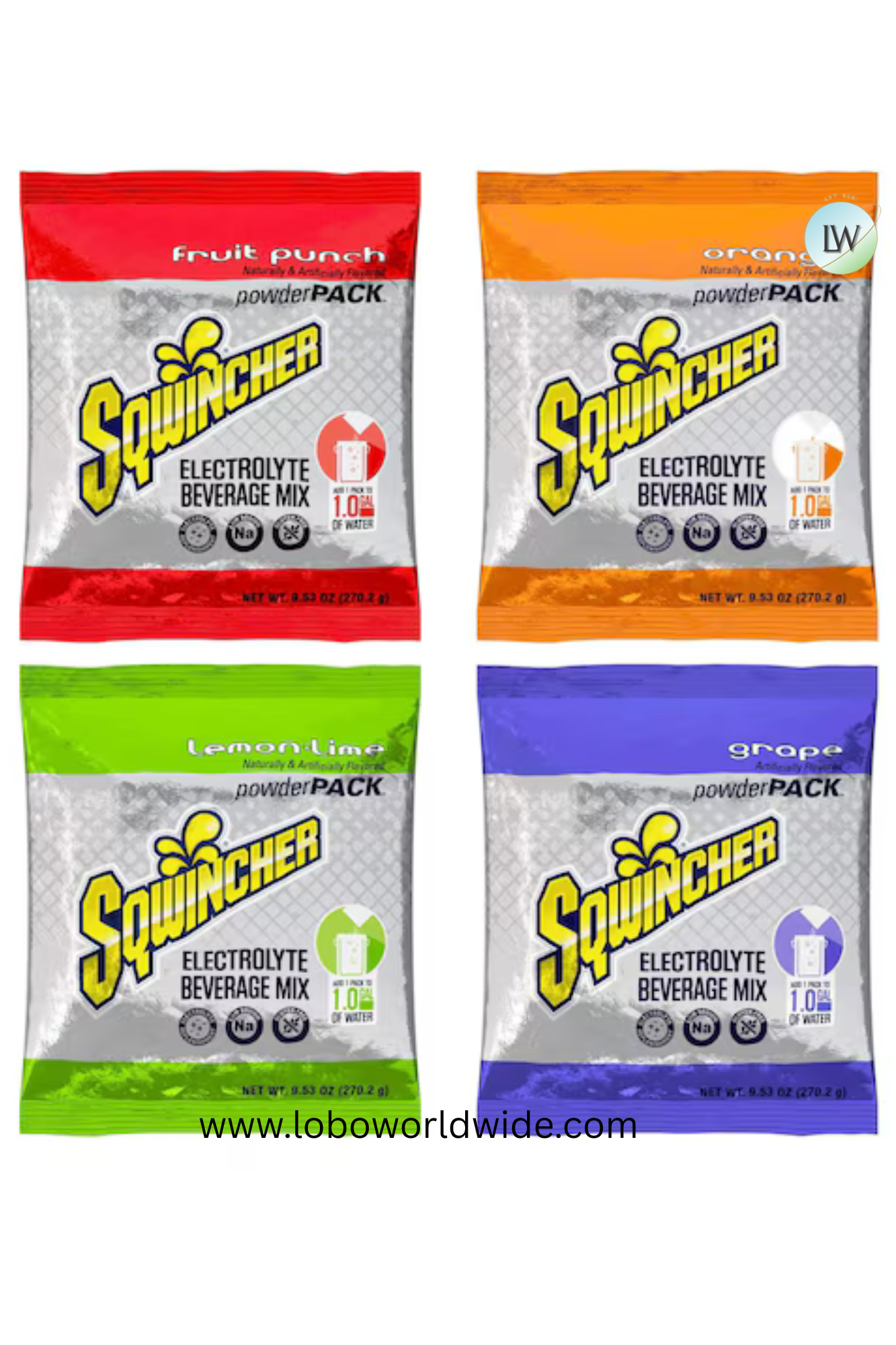Sqwincher Sports Drink Mix Powder 9.5 oz.PK20(Various Flavours)