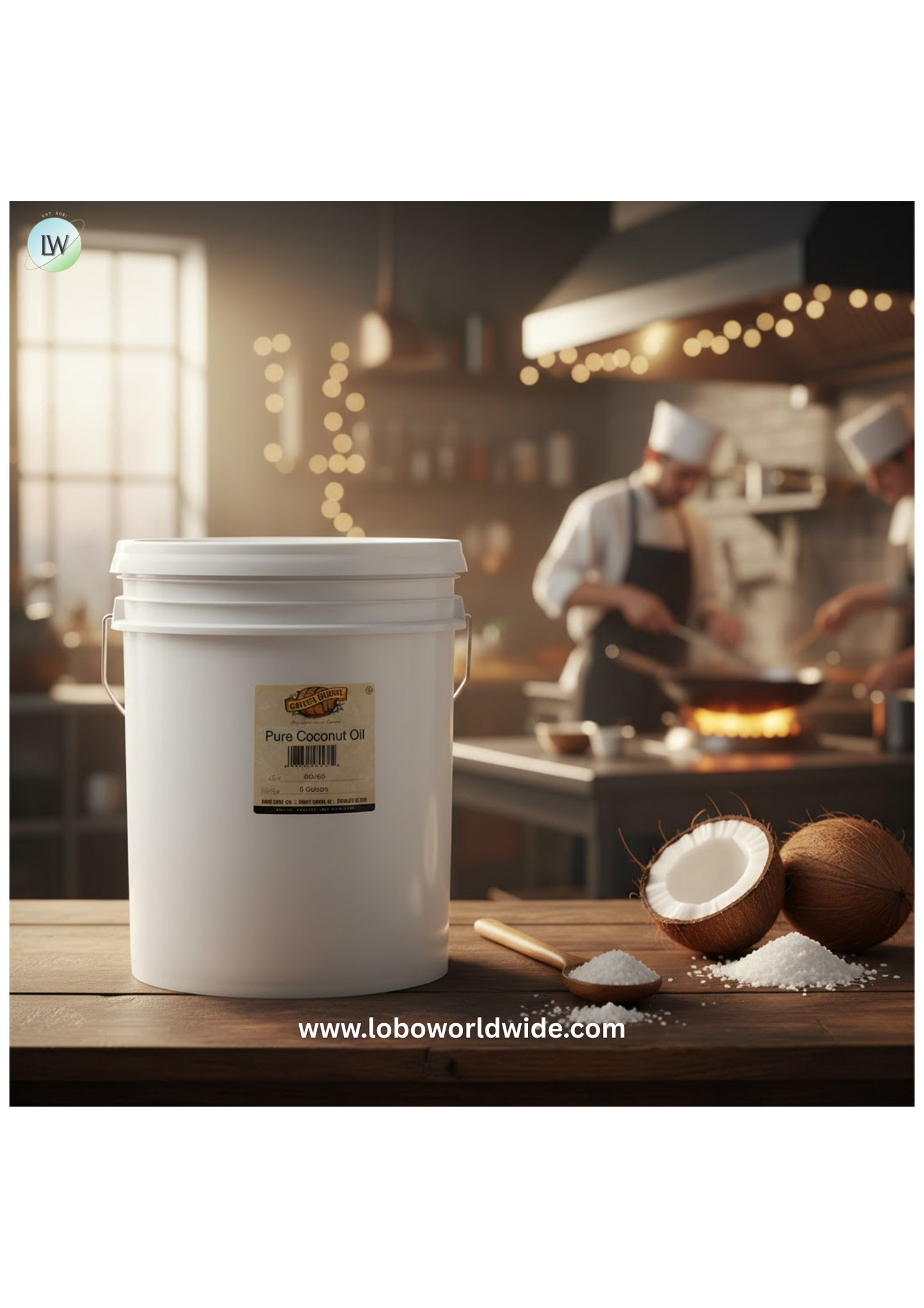 Golden Barrel 5 Gallon (38 lb.) Coconut Oil