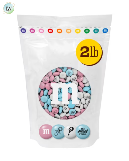 M&M'S Gender Reveal Milk Chocolate Candy, 2lb. Bag